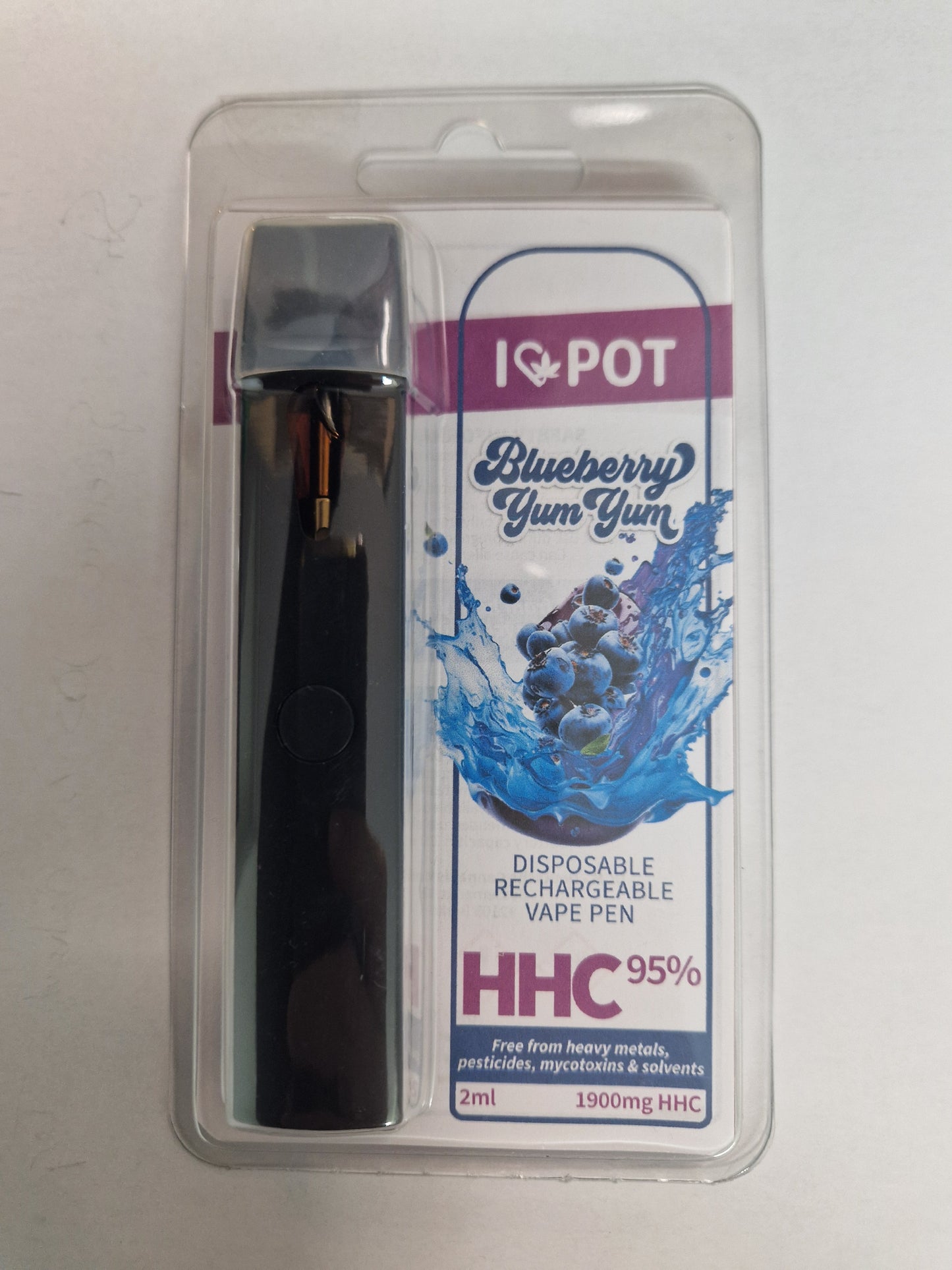 I 🩶 POT BLUEBERRY YUM YUM 2ML HHC PEN